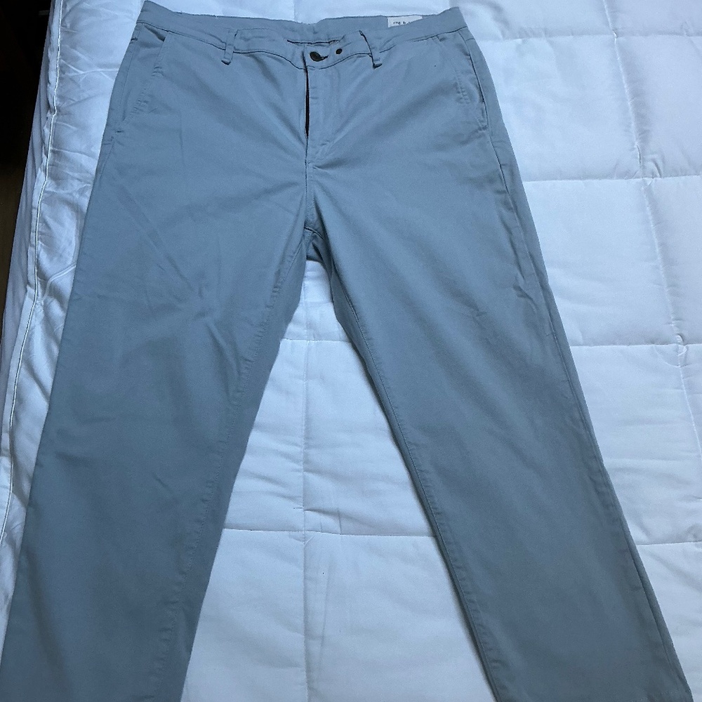 Rag & Bone Mens light blue cotton chinos 36w (altered to 29Length)